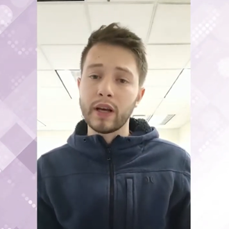 Zoom screenshot of a student talking about finance