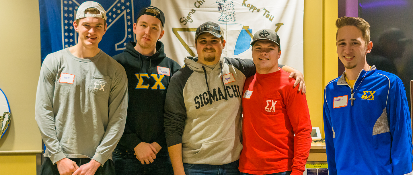 Picture of 5 Sigma Chi Fraternity Members