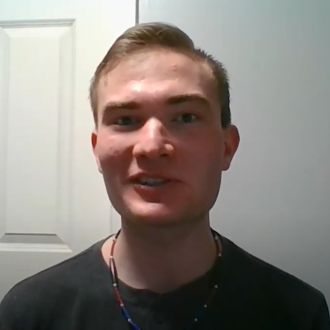Screenshot of an urban and regional studies student talking during a Zoom meeting