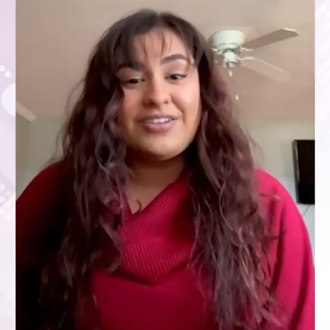 Screenshot of a sociology student talking during a Zoom meeting