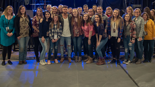 VIP Group with With Concert Performer in front of stage before the show.