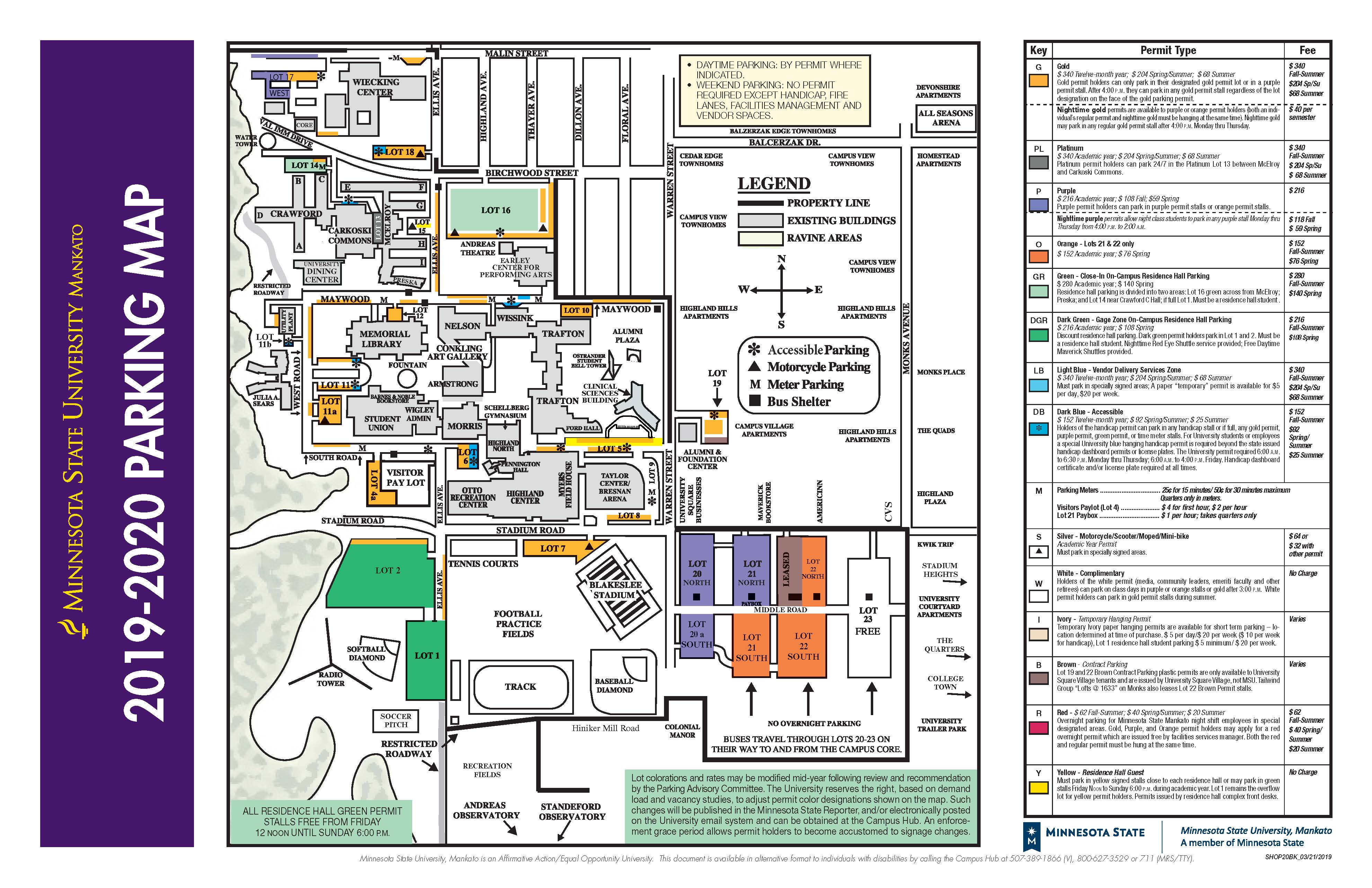 Minnesota State University Mankato Map Parking Maps and Information | Minnesota State University, Mankato