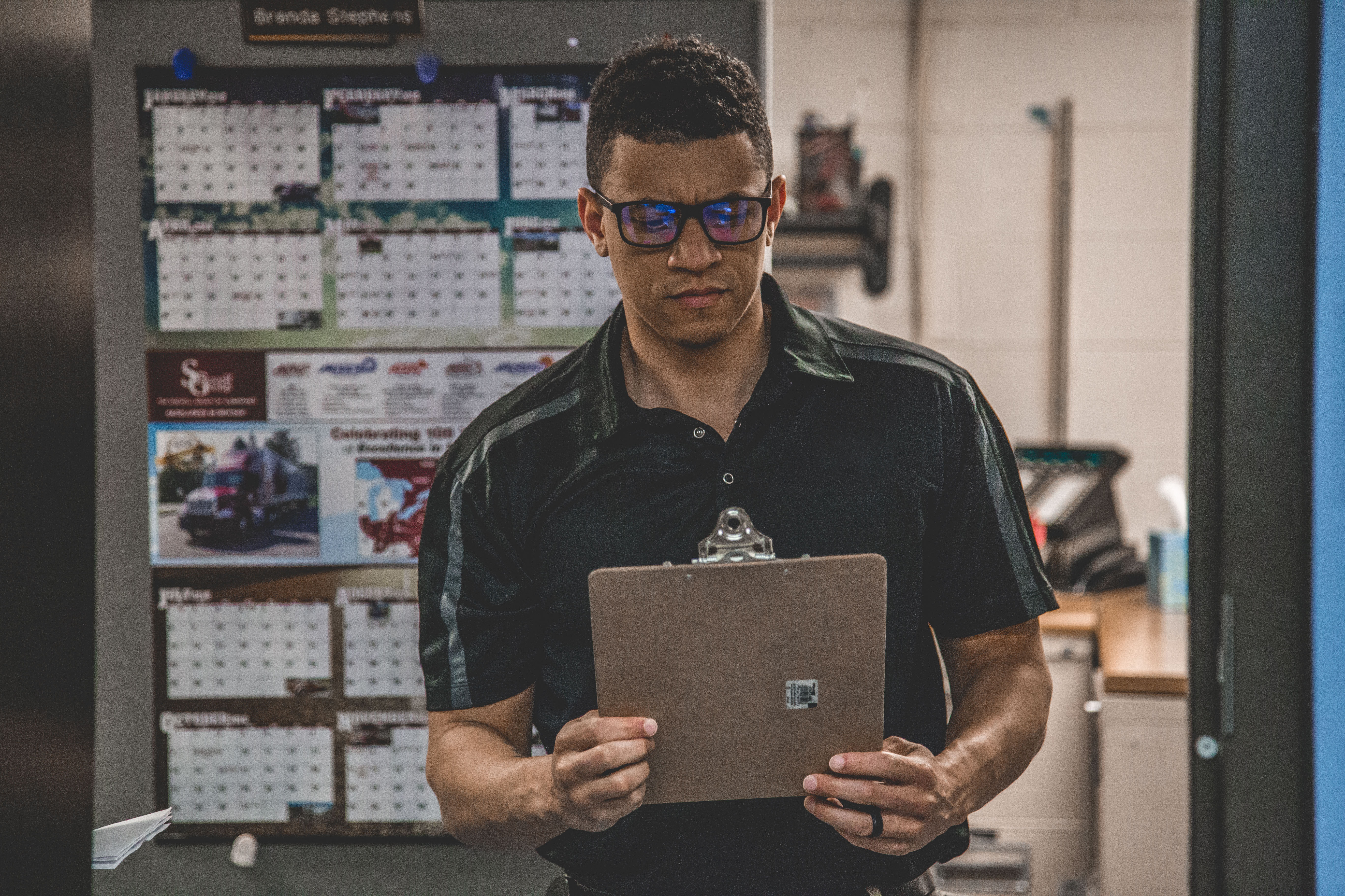 a person holding a clipboard