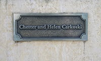 Chester annd Helen Carkoski dimensional sign