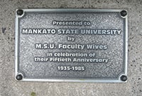 Minnesota State University fiftieth anniversary dimensional sign 