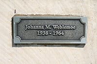 Johanna M. Weblemoe dimensional sign