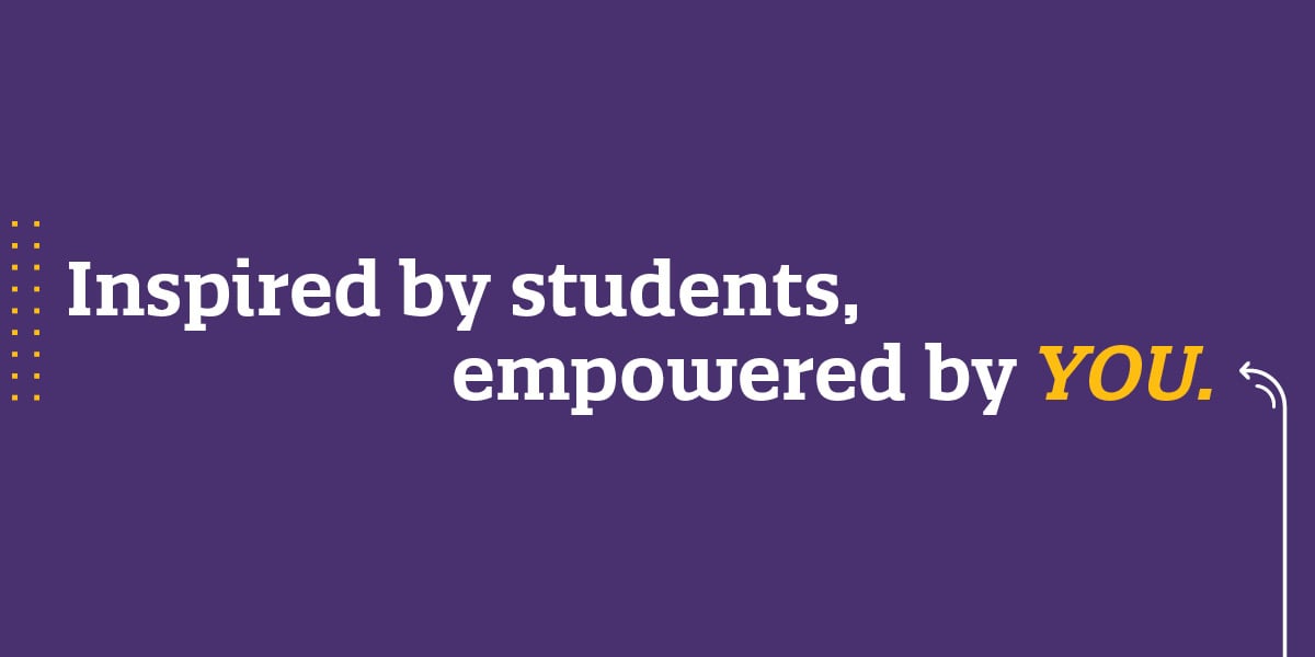 Campus Cares web page banner image Inspired by Students Empowered by You