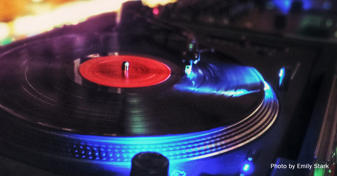 Turntable with record on it