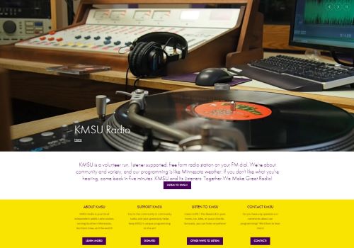 Photo of the KMSU main web page