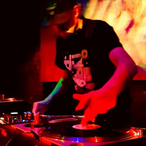 A DJ playing at an electro show