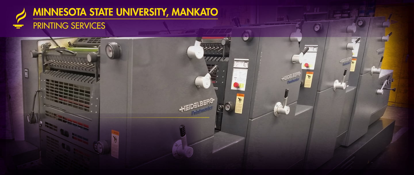 Minnesota State University, Mankato Creative Production printing press equipment