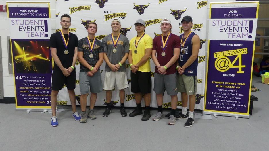 2018 Homecoming Dodgeball Winners in picture with medals