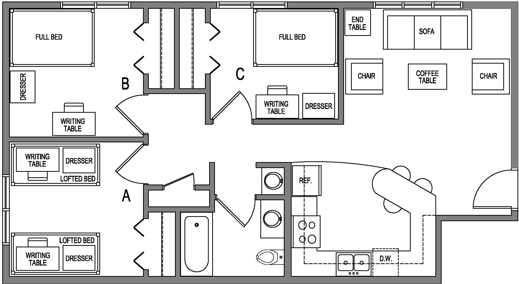 4-person-apartment-minnesota-state-university-mankato
