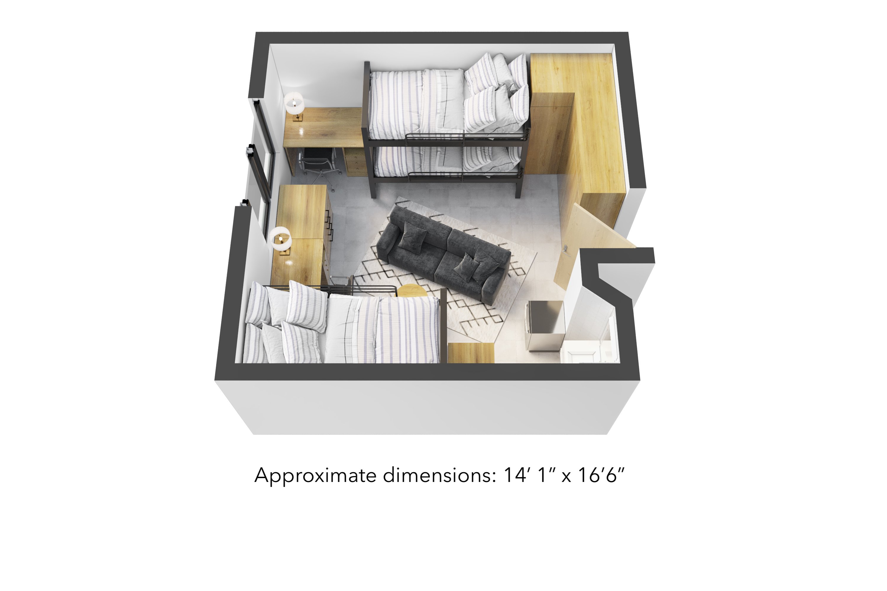 a floor plan of a room