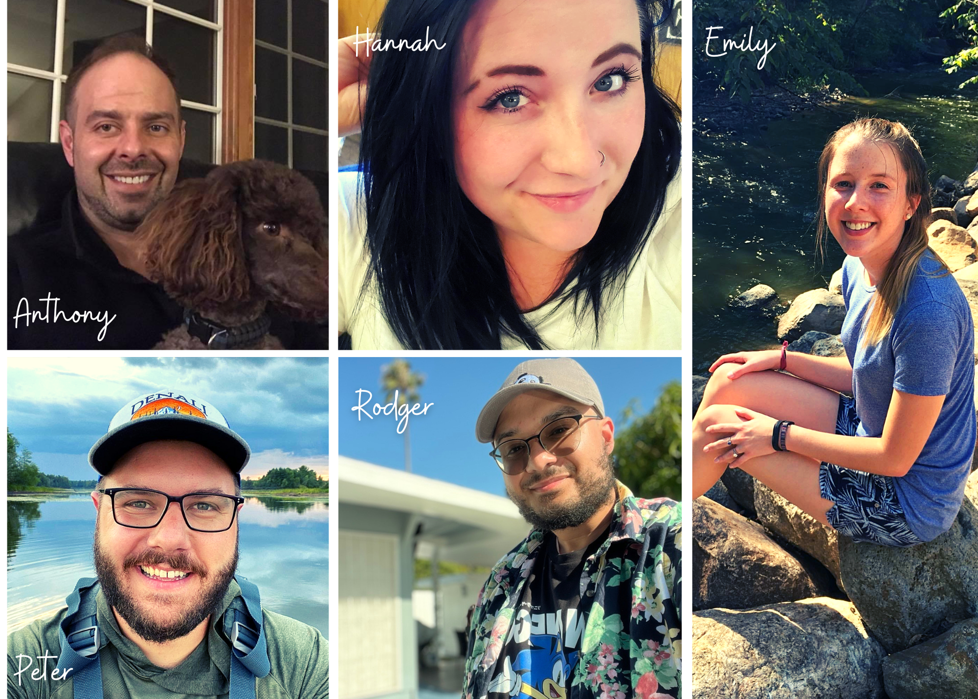 Casual picture collage of Assistant Directors and Director